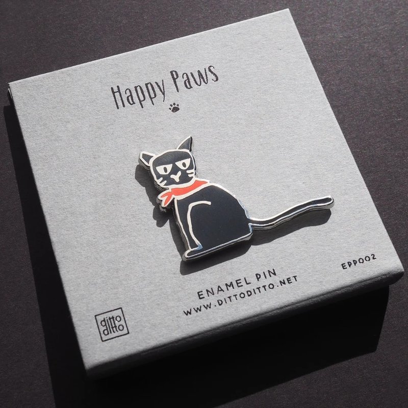 happy paws - marshall enamel pin - 徽章/別針 - 其他材質 黑色