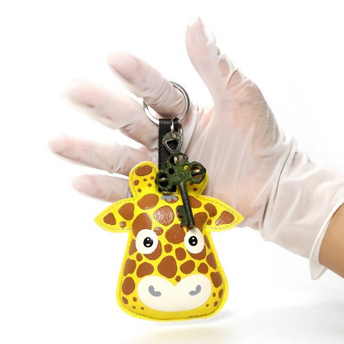 pipo89-dogs-cats 【雙11折扣】Giraffe keychain, gift for animal lovers add charm to your bag.