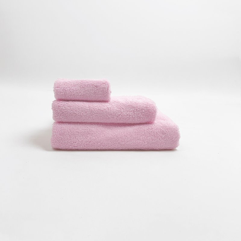 Moisture-absorbing and quick-drying MIT rich three-piece set-Sakura pink (bath towel, hand towel, square towel) - ผ้าขนหนู - ไนลอน สึชมพู