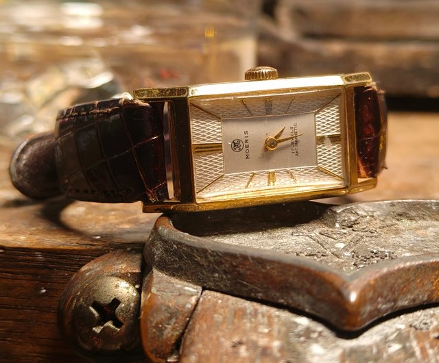 モーリス レディース アンティーク腕時計 18k 金無垢枠　新品未使用品 MOERIS】モーリス 18K 金無垢ケース 17石 手巻き 腕時計 アンティーク