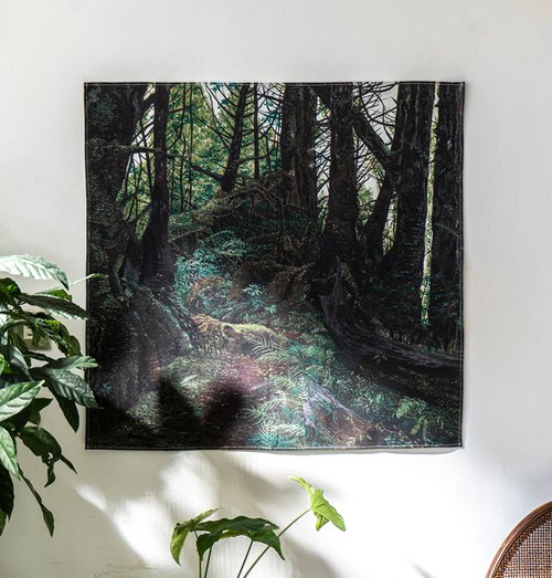 木直牛勿 臺灣山掛布 - 寂靜山徑 70 x 68 cm