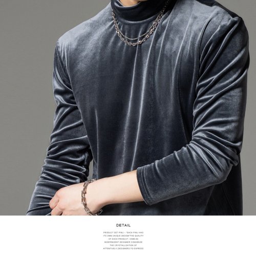 3色 ハーフタートル ベルベット ロングTシャツ トップス 500x0.jpg