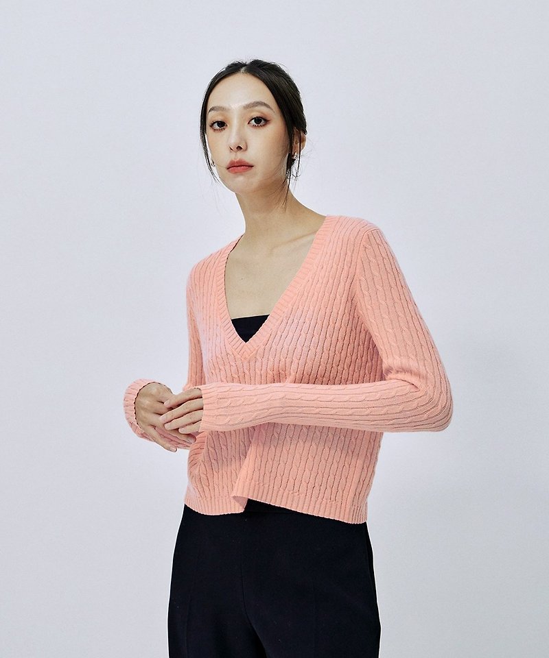 Fine linen short sweater - Women's Sweaters - Wool Multicolor