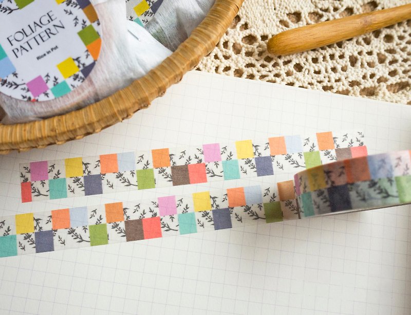 Foliage Pattern Making Tape - Washi Tape - Paper Multicolor