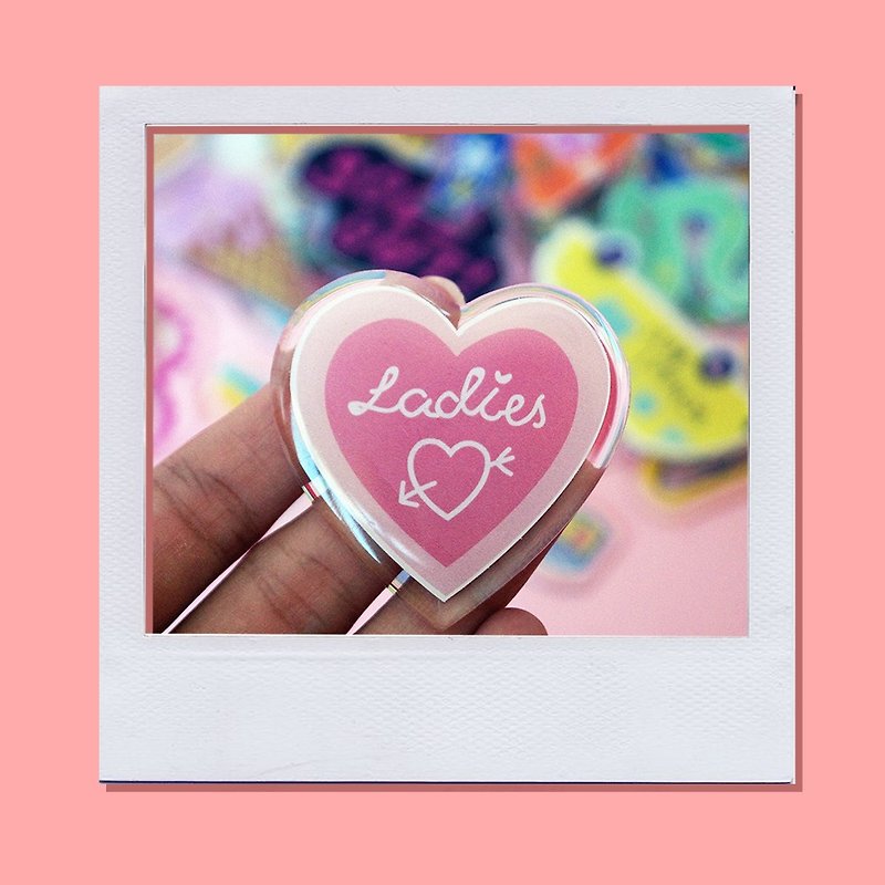 Keychain & Brooch "Ladies heart" - Keychains - Acrylic 