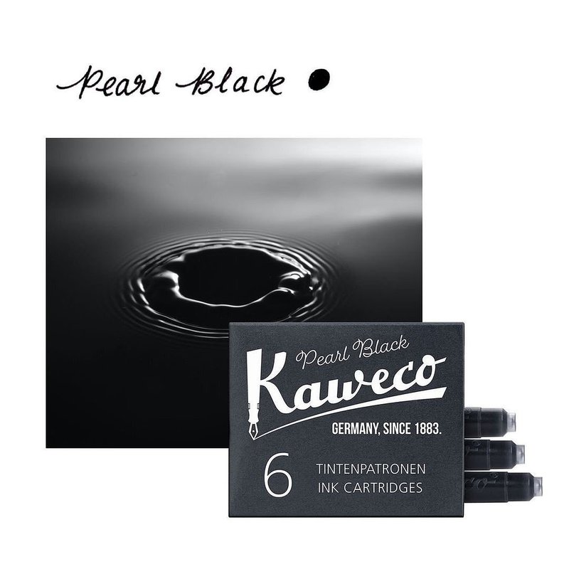 German KAWECO European water card ink tube pearl black - Ink - Pigment Black