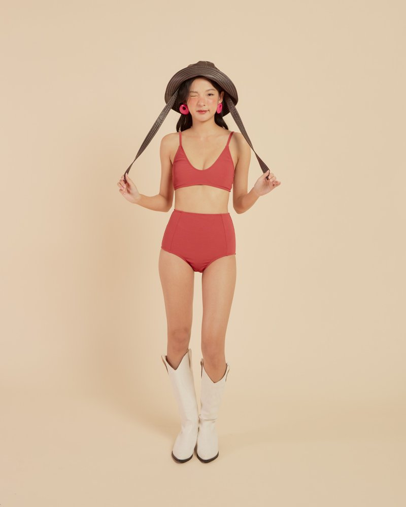 when.we.summer Swimwear / Swells Two Piece / Red - 女泳衣/比基尼 - 其他材質 紅色