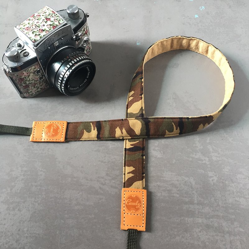 Camo Brown  Mirrorless camera Strap - 菲林/即影即有相機 - 棉．麻 咖啡色