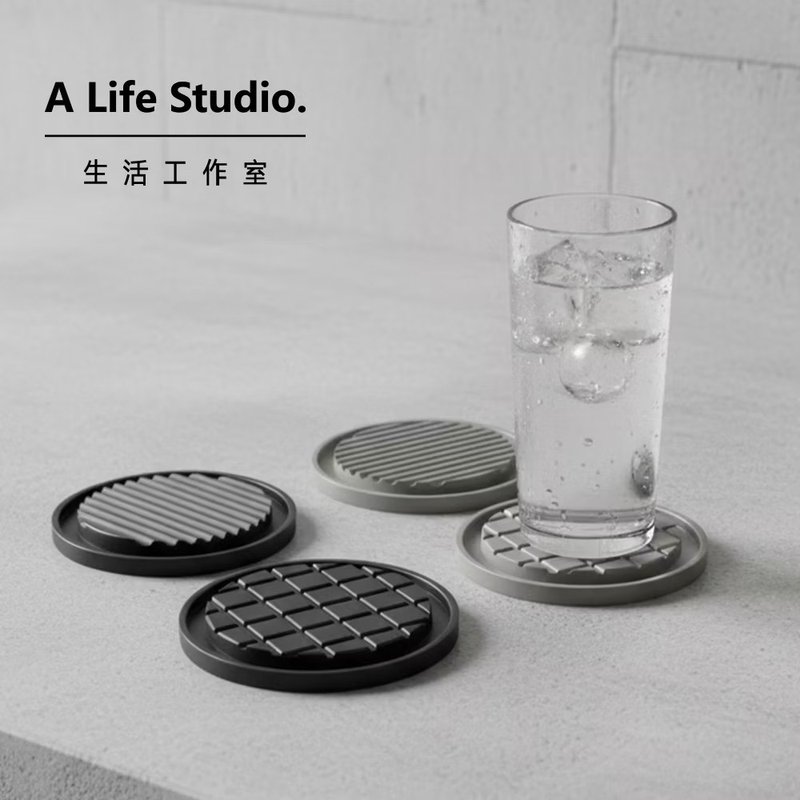 coasters 金屬 杯墊  圓型  置物 紙鎮 10CM 台灣製造(經典款) - 杯墊 - 鋁合金 黑色