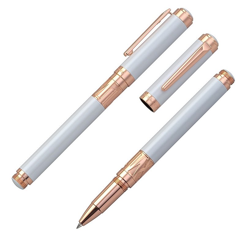 [Chris & Carey] Toki (gift lettering)/Pearl Pearl White Ball Pen - ไส้ปากกาโรลเลอร์บอล - โลหะ ขาว