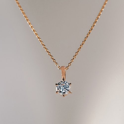 Frankness Jewelry 項鍊 Tiffany經典六爪 鑽石系列 14K材質