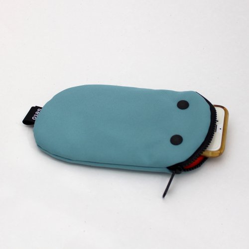 seto seto / creature bag / iPhone case / pencil case / Oval / Water Blue