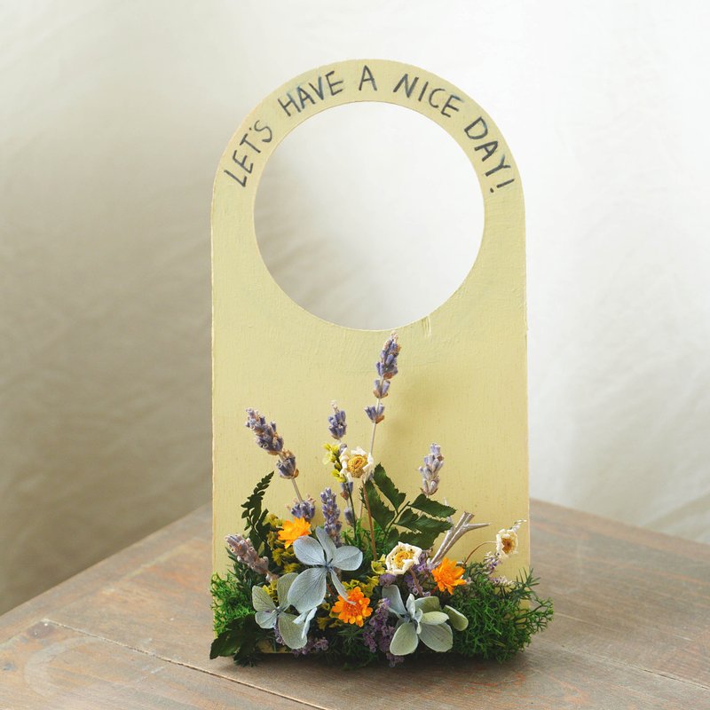 [DIY Material Pack] Handmade flower and plant message door sign decoration / with simple electronic instruction manual - Plants & Floral Arrangement - Plants & Flowers 