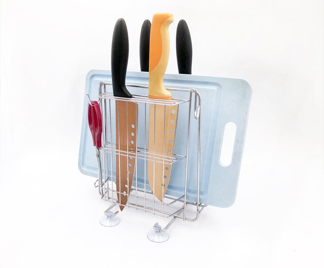 Kitchen Knife Holder Cutting Board Organizer 304 Stainless New