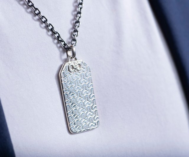 Omamori Dog Tag – Large Bishamon Kikkō - Shop k-1asano Necklaces