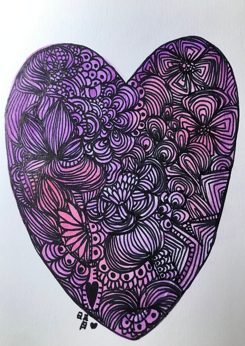 hand drawn card - Cards & Postcards - Paper Purple