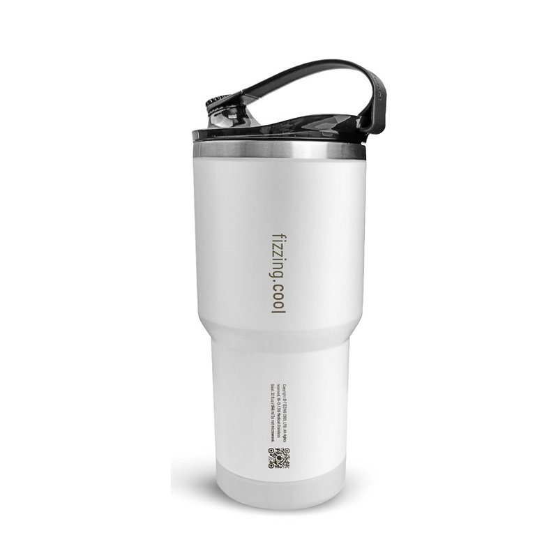 【Flipping Cup】White crossover cup does not contain BPA (bisphenol A) 316 stainless steel - Mugs - Stainless Steel White