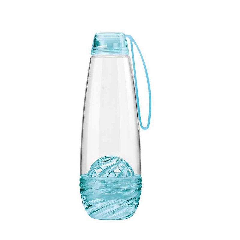 Water bottle 0.75l with fruit infuser light blue - Pitchers - Plastic Blue