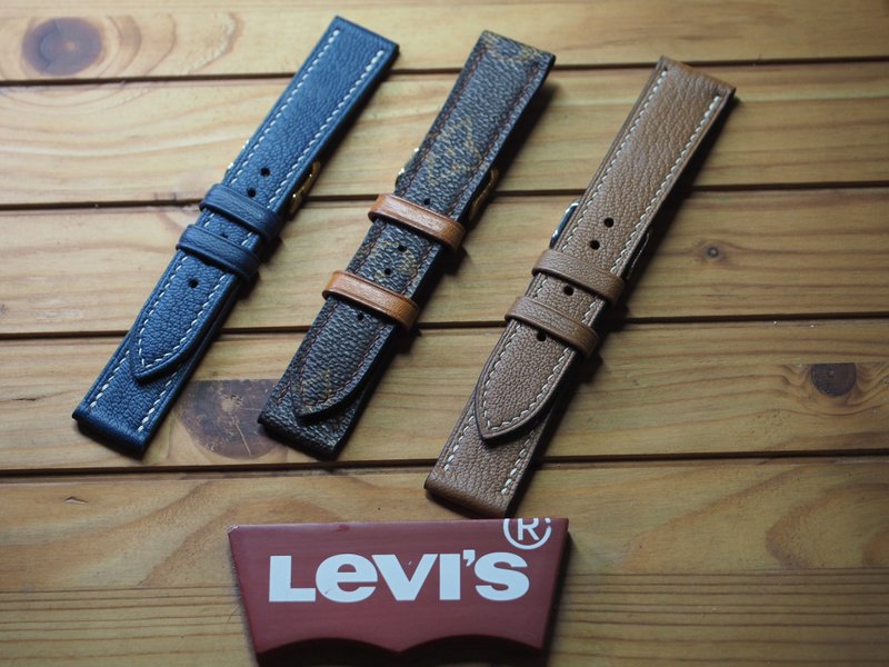 Handmade錶帶丨法國羊皮丨支持客製化訂製丨刻字服務 - 錶帶 - 真皮 