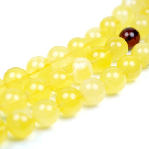 Zhengjia Jewelry]蝋琥珀トップゴールドツイスト ハニー 8.5mm