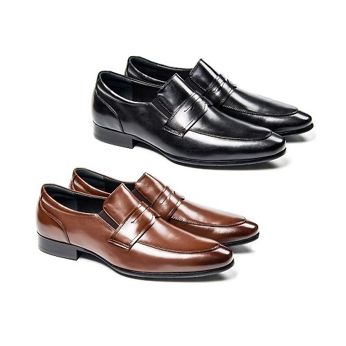 阿瑪迪斯皮鞋 尖頭時尚紳士男皮鞋 24204-2 黑色/咖啡色