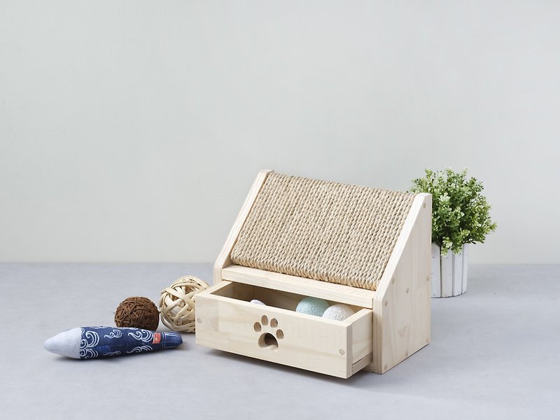 [DIY Handmade] Pet Cat Scratching Board DIY Material Kit - Wood, Bamboo & Paper - Wood Khaki