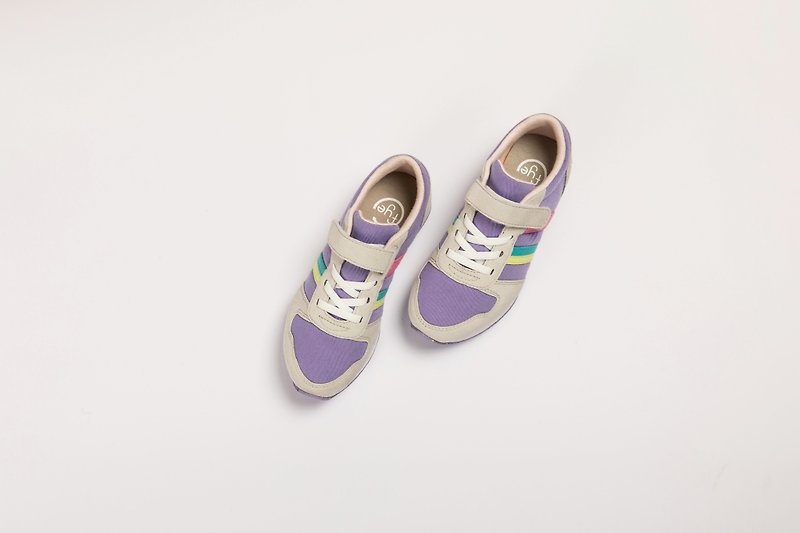 FYE classic children's shoes light gray / purple girls shoes - รองเท้าเด็ก - วัสดุอีโค หลากหลายสี