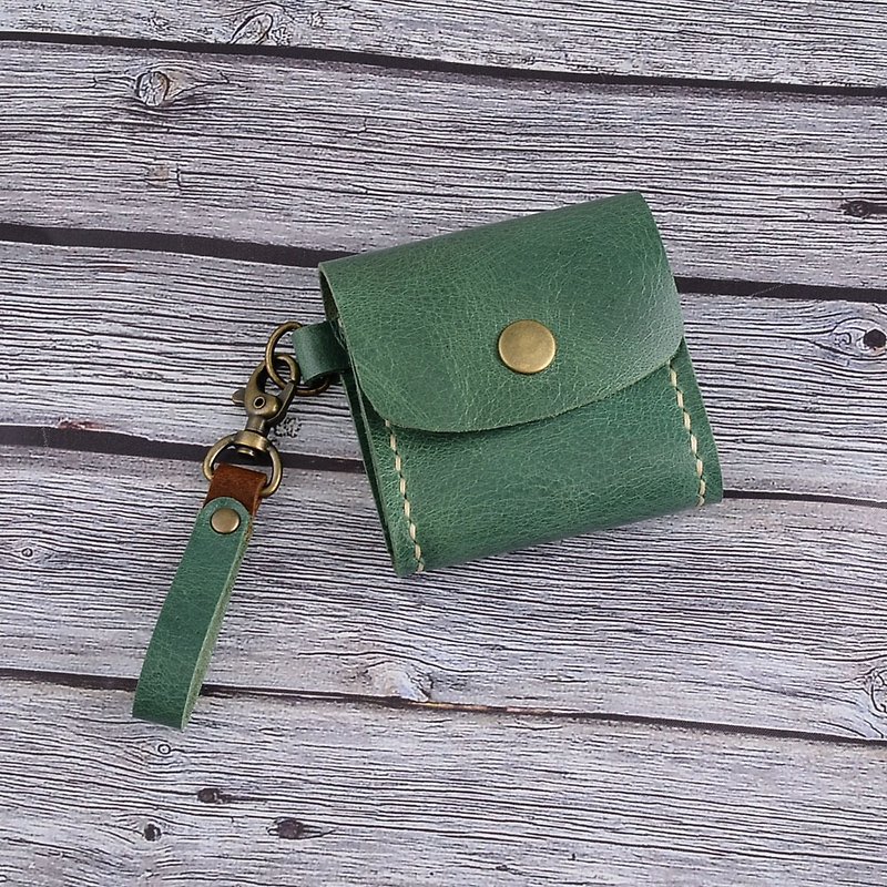 U6.JP6 Handmade Leather Goods-Imported Leather Green Simple Wallet/Change Purse/Universal Bag (suitable for both men and women) - Wallets - Genuine Leather Brown
