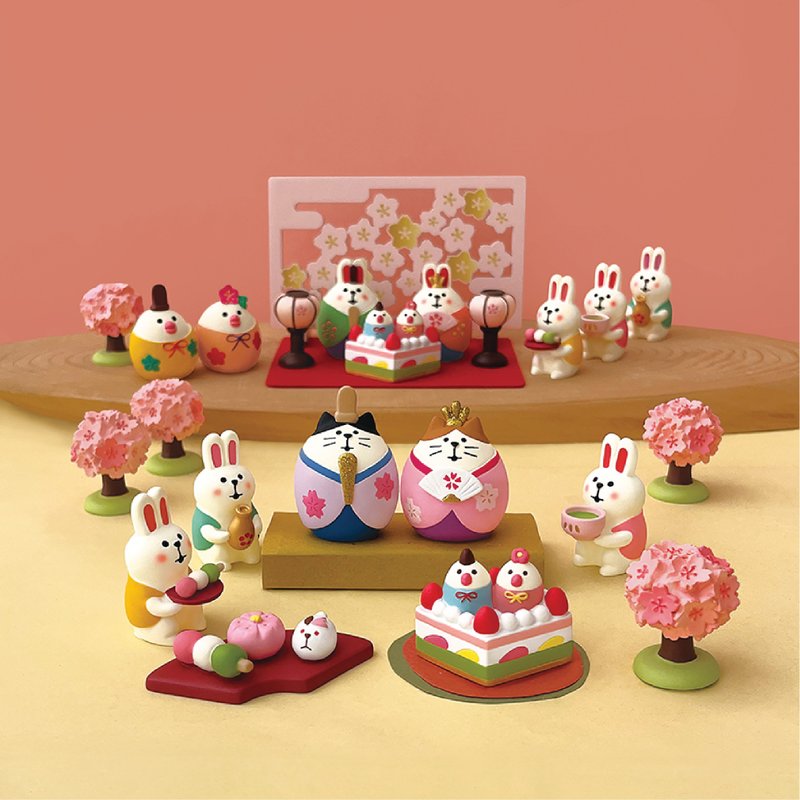 日本Decole Concombre - 櫻之雛祭 - 擺飾/家飾品 - 樹脂 多色