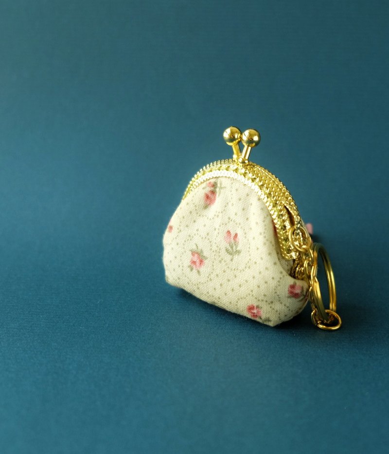 CaCa Crafts | 5cm 和風超迷你口金包 - 零錢包/小錢包 - 其他材質 黃色