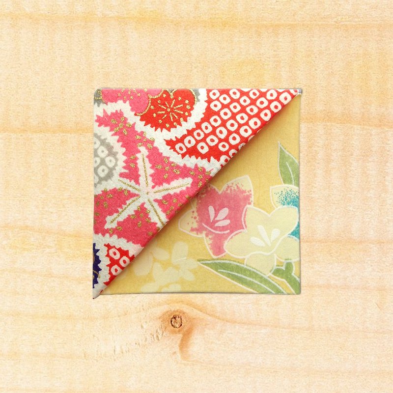 Flower Corner Bookmark-Japanese Imported Washi / Handmade Bookmark -bookmark#048 - Bookmarks - Paper 