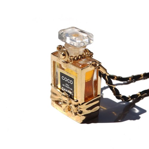 COCO CHANEL perfume bottle vintage necklace - ショップ PANIC