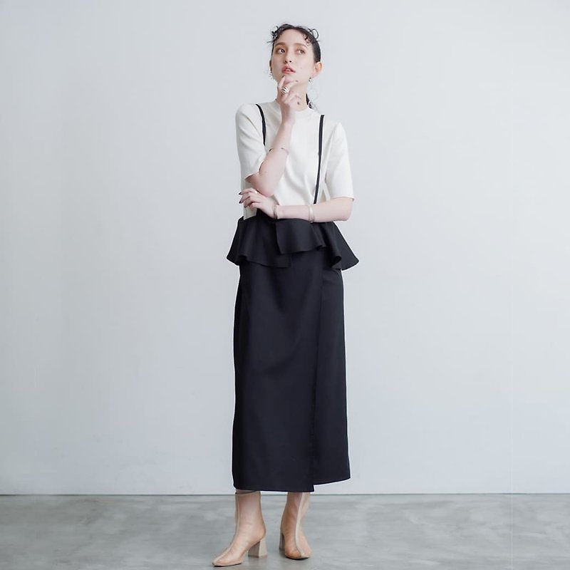 Japan MEDEL [Non-designated long sash, black] Before and after birth, pregnant women's clothing, long slings, slings - ชุดคลุมท้อง - ไฟเบอร์อื่นๆ 