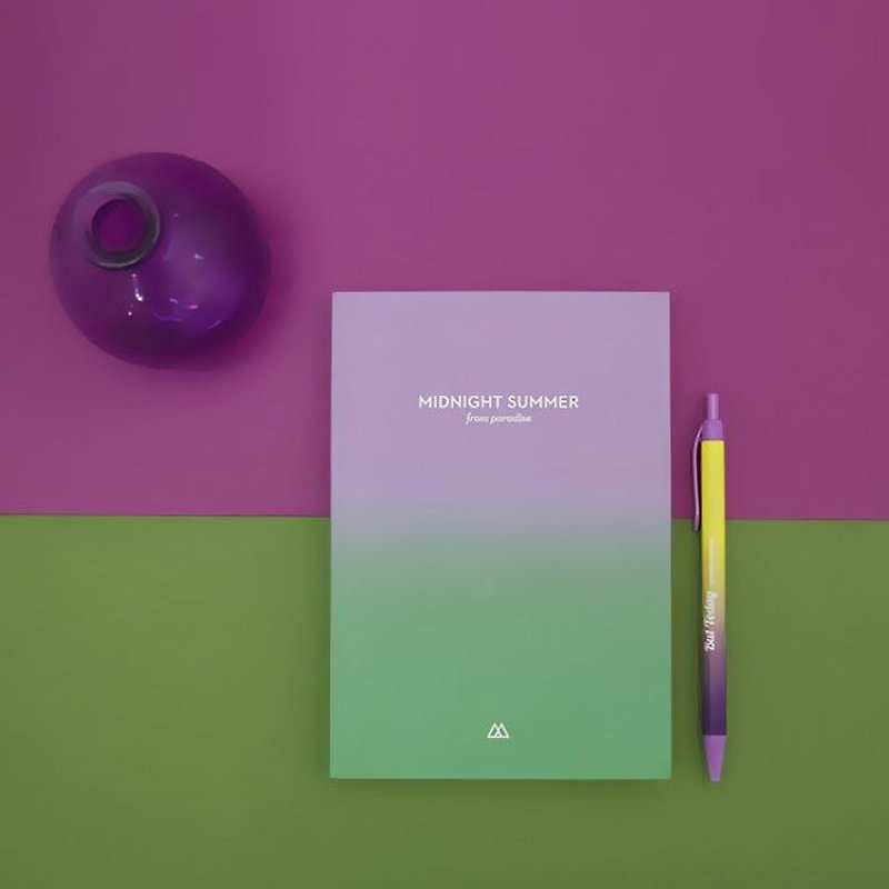 Second Mansion Midsummer Night Gradual Perpetual Calendar Zhou Zhi V2-04 Dream Purple Green, PLD60887 - สมุดบันทึก/สมุดปฏิทิน - กระดาษ สีม่วง