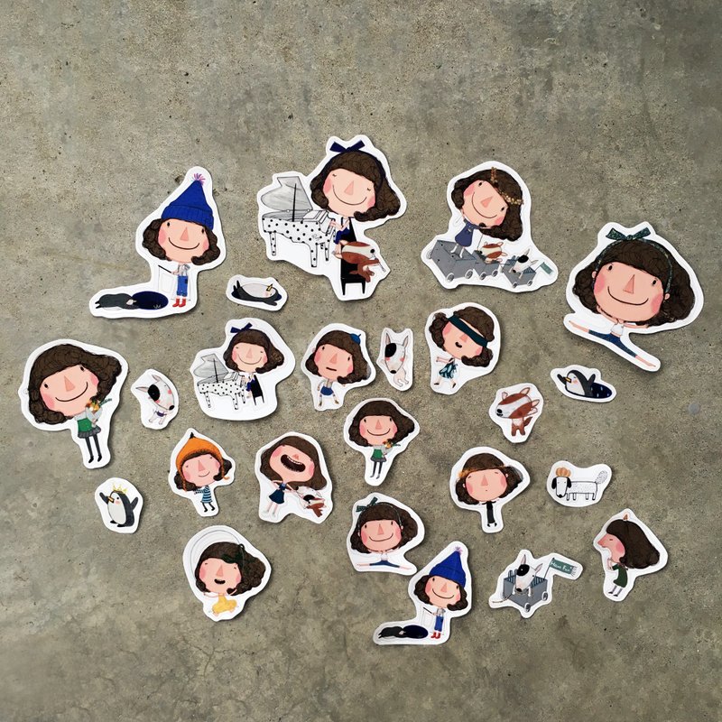 Dolly 3.0 transparent waterproof stickers / stickers together - สติกเกอร์ - กระดาษ หลากหลายสี