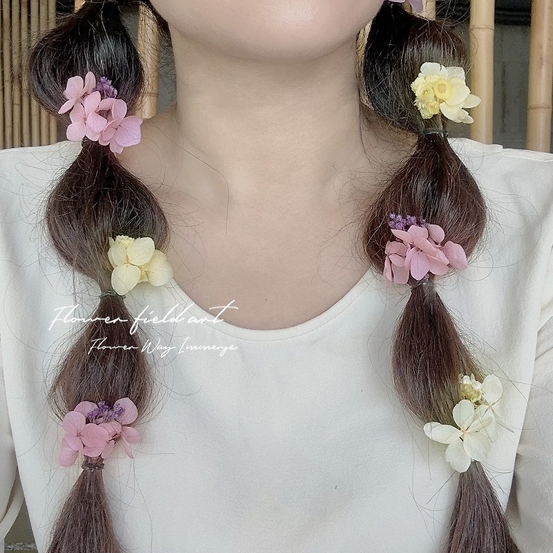 Flower headdress/headdress flower fork/dried flower jewelry/dried flower hair je - Hair Accessories - Plants & Flowers Purple