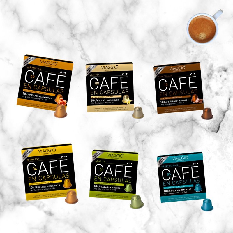 【Nespresso適用】6盒優惠套裝 西班牙Viaggio Espresso 精選 - 咖啡/咖啡豆 - 其他材質 多色