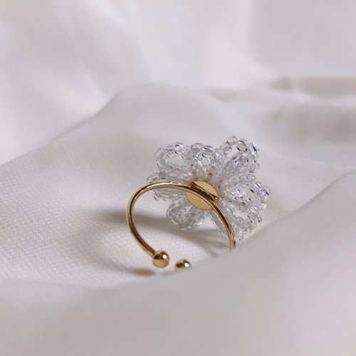 ブランド 新品 TAYUMi glass flower ring \