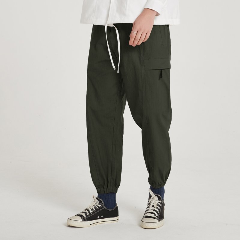 立體剪裁機能束腳褲 Functional Jogger/簡約/素色/情侶服/收腳褲 - 男長褲/休閒褲 - 棉．麻 黑色