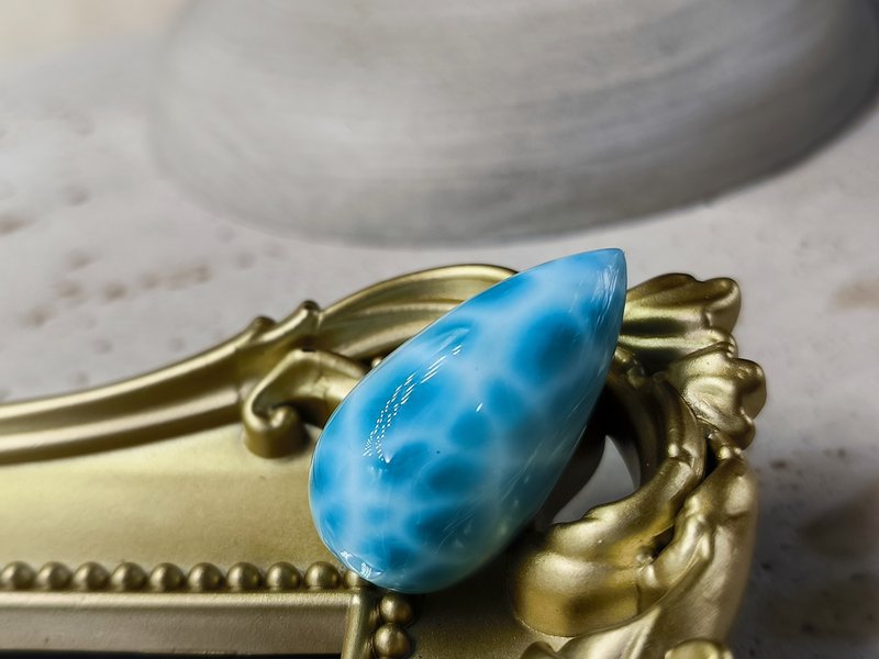 •實物圖•天然海紋石 療癒之石 原石可訂製飾物 - 項鍊 - 水晶 藍色
