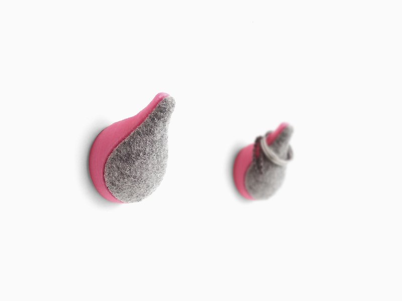 Dropped motif unique wall hook, jewelry fashion accessory ring earring stand, kawaii hook, Home sweet home decor [pink] - Wall Décor - Wool Pink