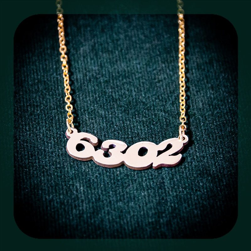 Amore Accessories : Customize number Necklace - 項鍊 - 銅/黃銅 銀色