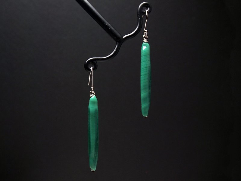 Murano Glass Beads Earring #GE0431 - Earrings & Clip-ons - Glass Green