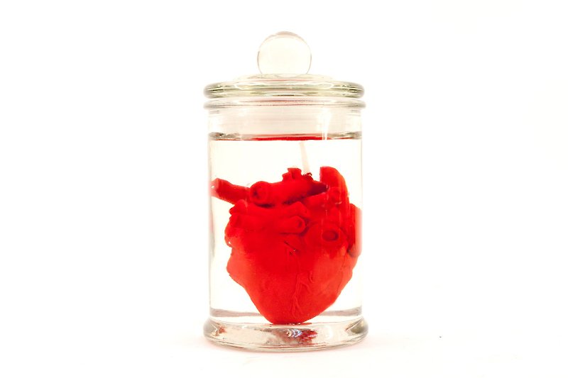 EYE LAB 紅色心臟罐裝香氛蠟燭 - 香薰蠟燭/燭台 - 蠟 