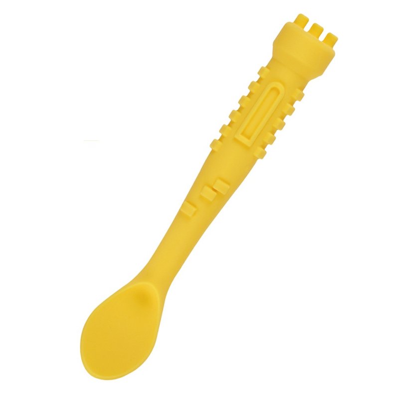 Castle Non-Plastic Baby Spoon - Yellow - Other - Silicone Yellow