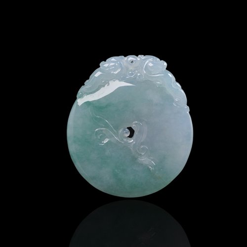 瓔珞珠寶盒 E.L.Jewelry Box 【願‧平安】冰種飄花翡翠平安扣項鍊 | 天然緬甸玉A貨翡翠 |送禮