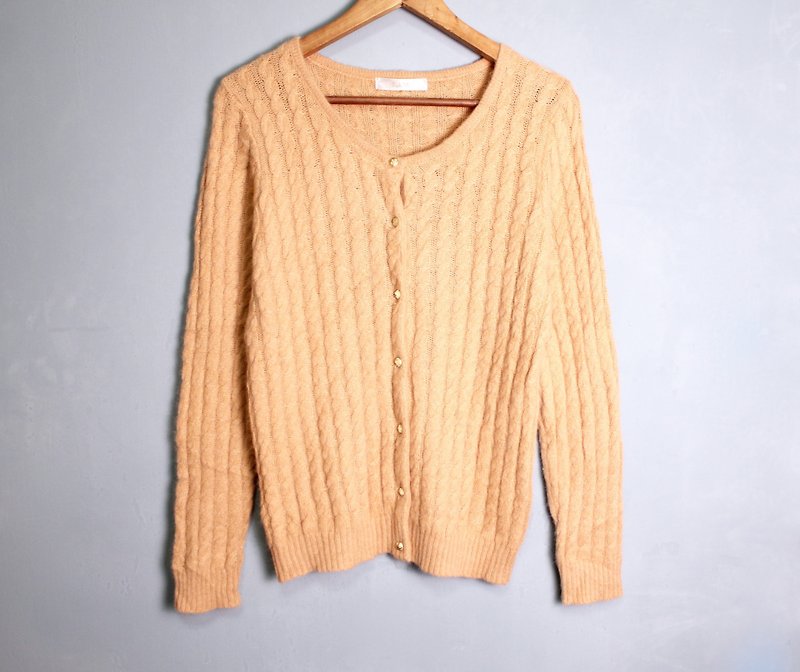 FOAK vintage/reservation/retro skin orange twist rabbit fur coat - Women's Sweaters - Wool 