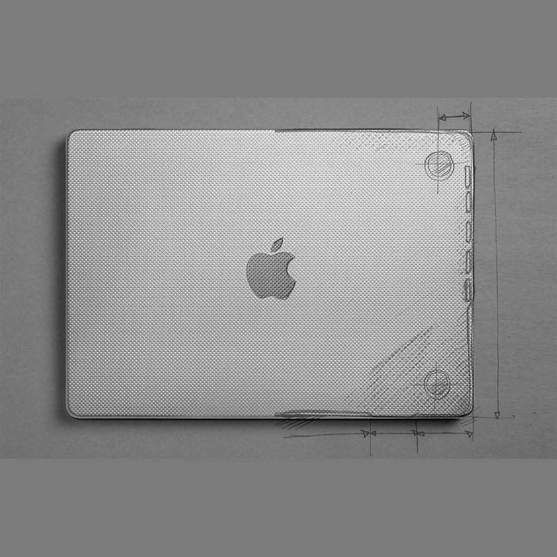 Pipetto MacBook Pro 14-inch Hardshell Dots - Fog Dot Protective Case - เคสแท็บเล็ต - พลาสติก สีใส