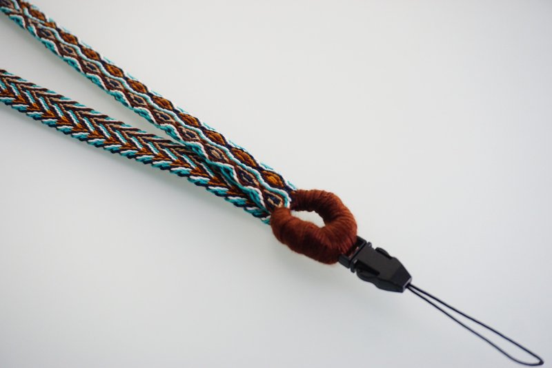 Mobile phone lanyard identification card hand-woven webbing - เชือก/สายคล้อง - ผ้าฝ้าย/ผ้าลินิน หลากหลายสี
