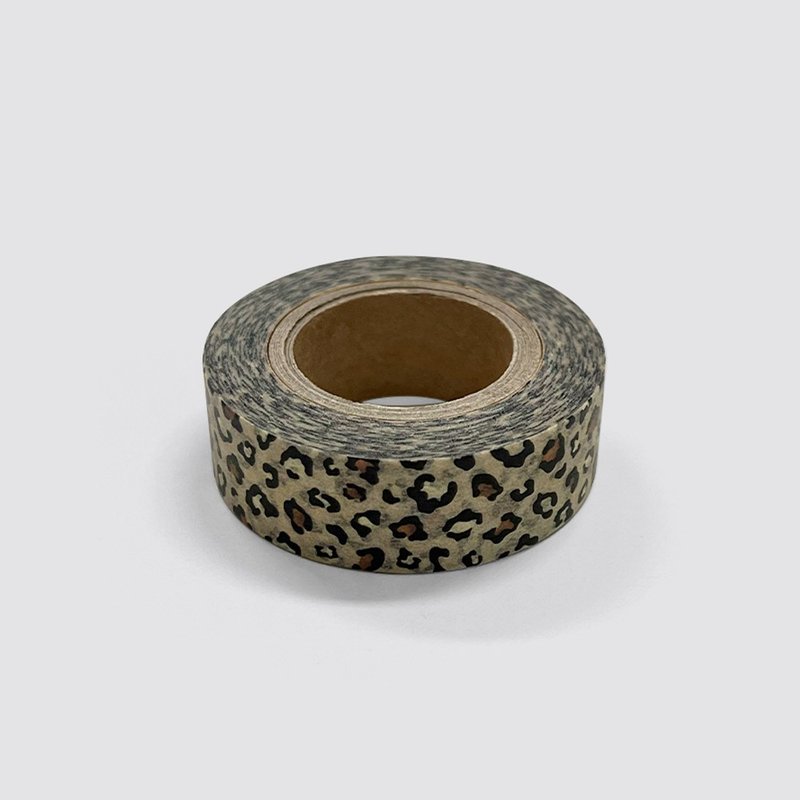 Leopard beige | Masking Tape - 紙膠帶/和紙/PET - 紙 咖啡色